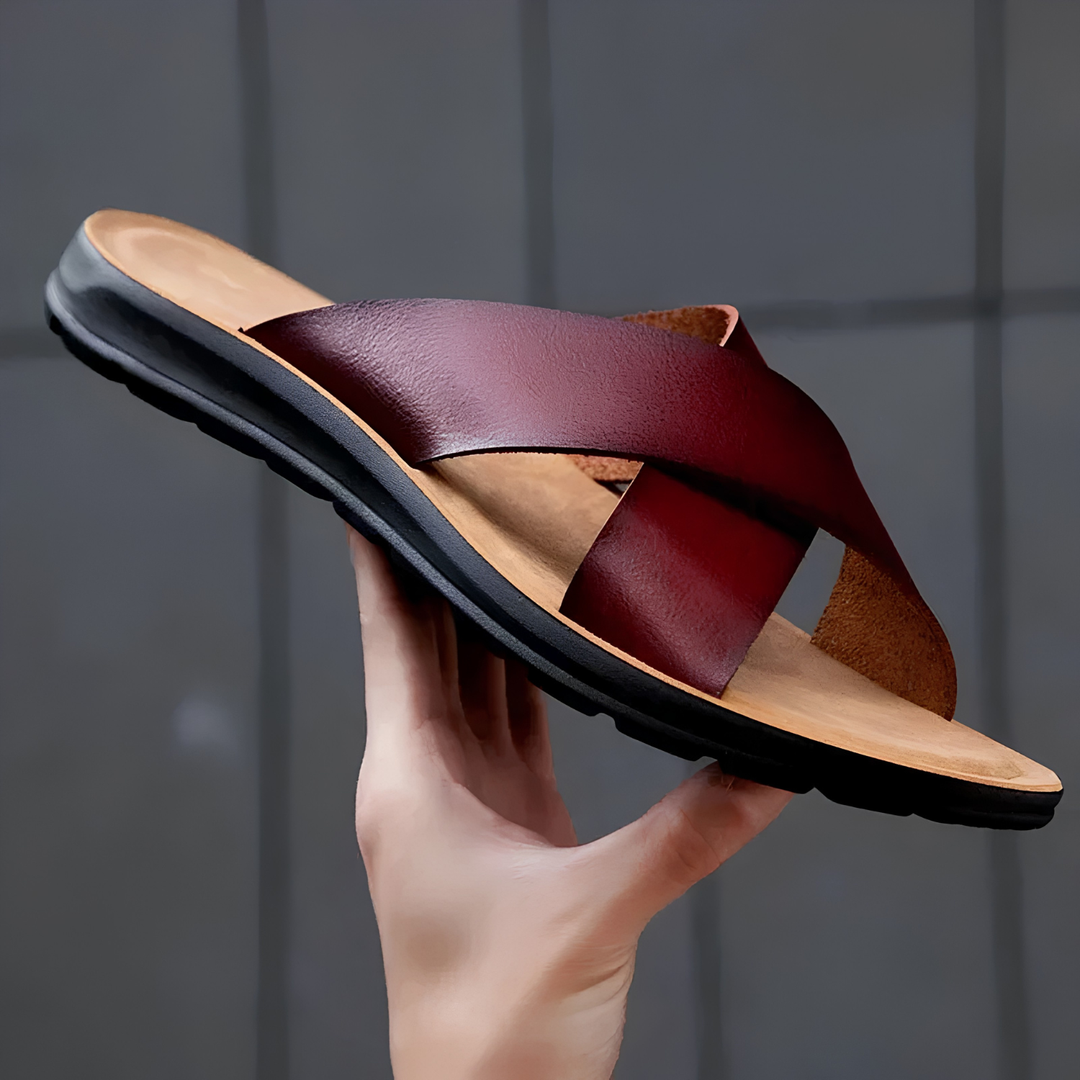 Heren Italiaanse leren instappers aan de voet, toont de comfortabele pasvorm en casual elegantie. WC2026