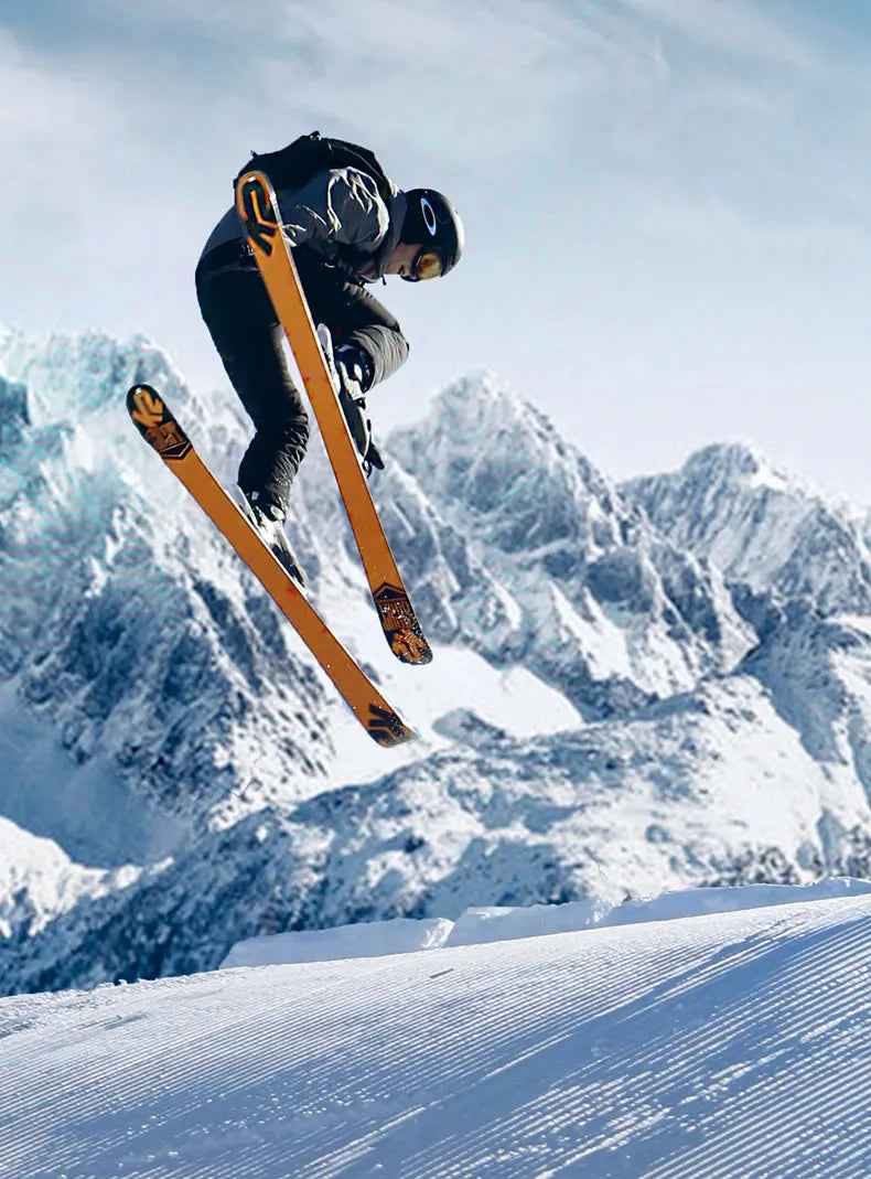 Zwarte heren thermische skihandschoenen, waterdicht, ideaal voor lange dagen in de sneeuw.