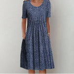 Blauw met stippen