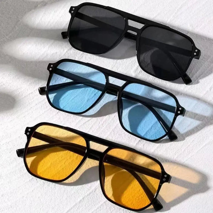 Unisex retro piloten zonnebril met UV400 bescherming. Stijlvolle oogbescherming tegen de zon.