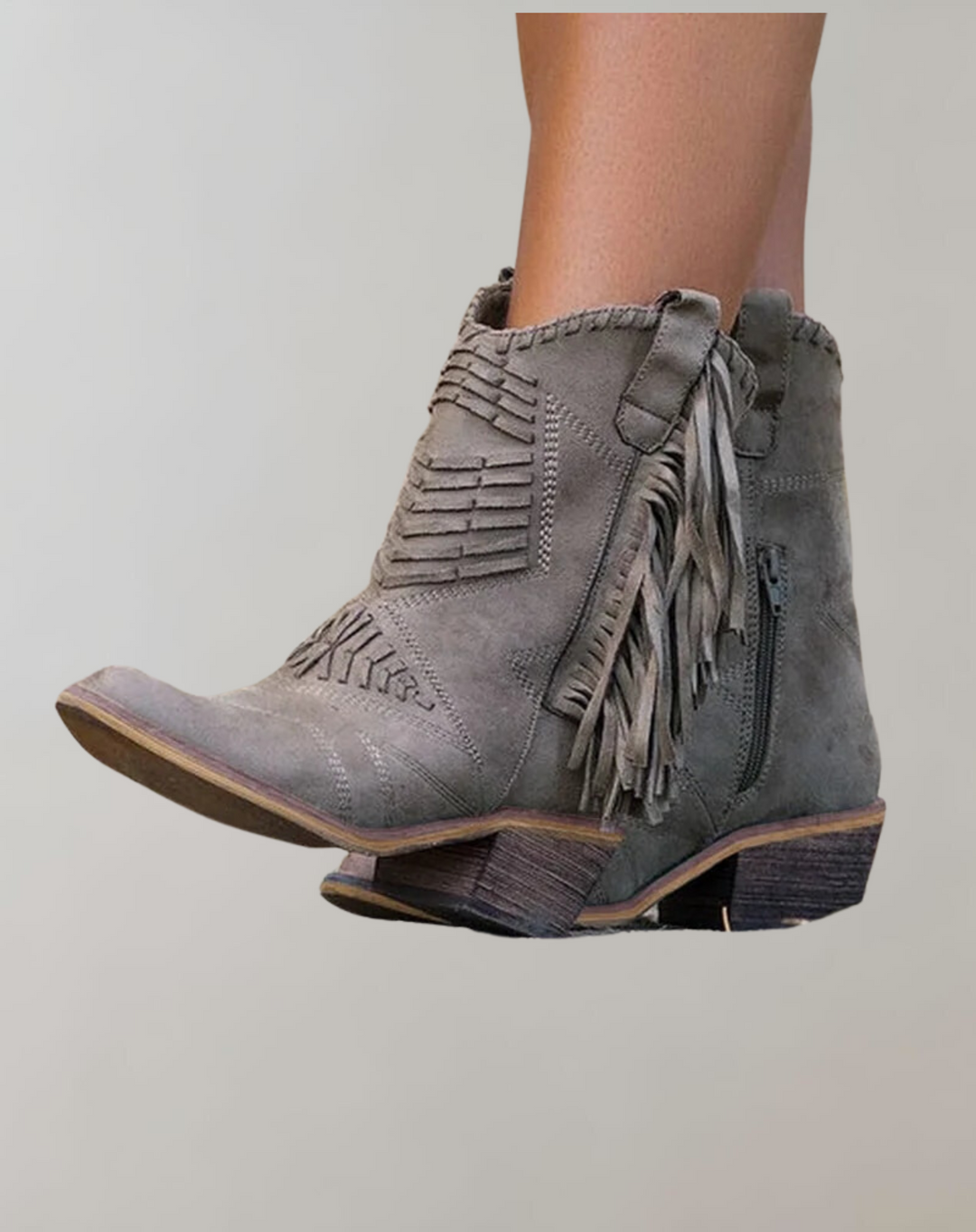 Dames Kwastjes Laarzen Selena, zwart, met trendy kwastjesdetail en comfortabele pasvorm voor elke dag.