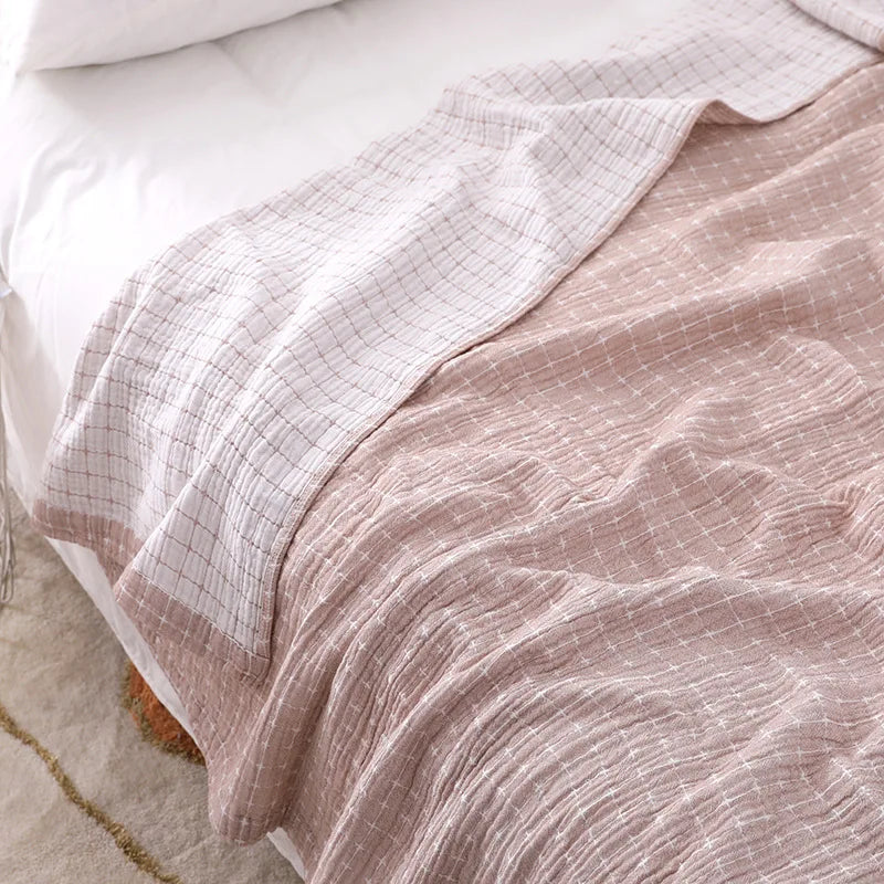 Veelzijdige katoenen deken voor bank en bed. Lichtgewicht, ademend BreezyCotton plaid voor een gezellige sfeer.