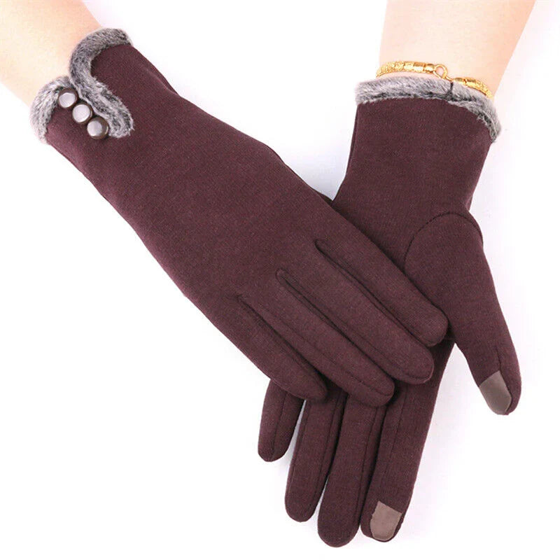 Elegante zwarte dames handschoenen, warm & touchscreen compatibel voor de winter.
