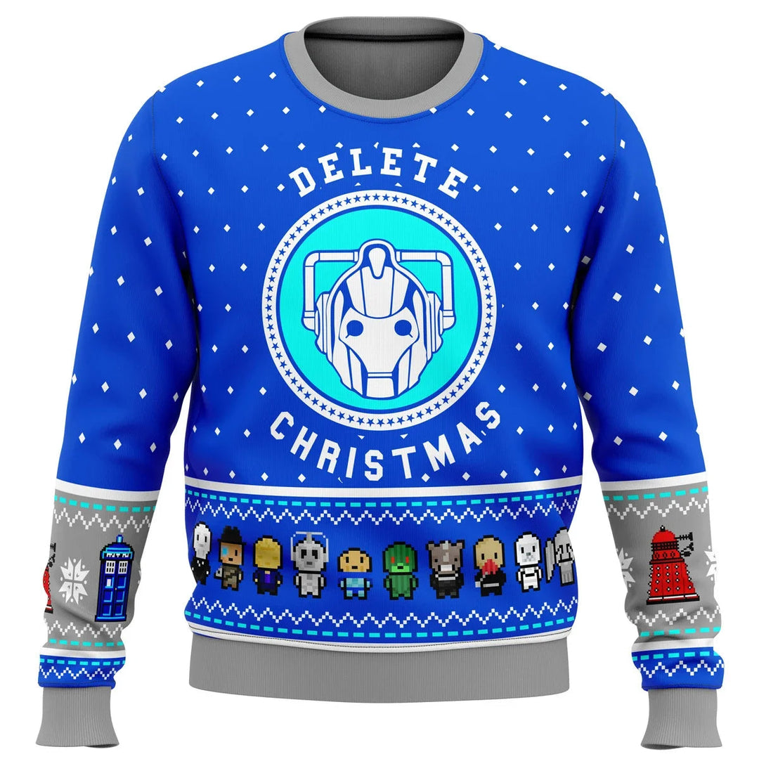 Warme unisex TARDIS kersttrui voor Doctor Who fans. Ideale wintermode en science fiction kleding voor Whovians.