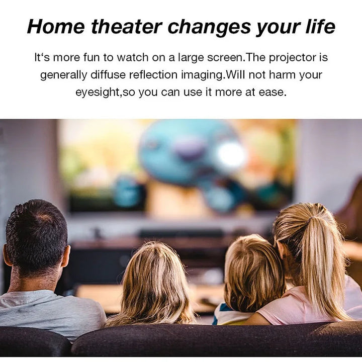 Gebruiksvriendelijke smart touchscreen LED miniprojector voor naadloze bediening van al uw entertainment.