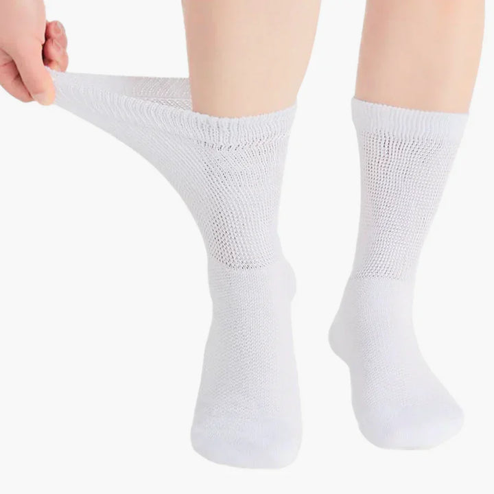 Unisex comfort sokken voor diabetes & neuropathie. Naadloos, anti-knel voor gevoelige voeten.