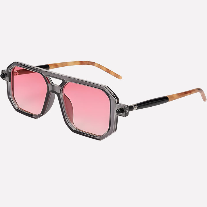Stijlvolle aviator zonnebril met volledige UV400 bescherming, ideaal voor oogbescherming tijdens zomerse reizen.