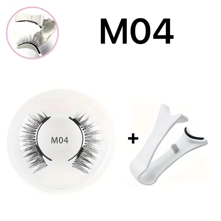 Complete set: magnetische wimpers en ergonomisch pincet voor perfecte oogmake-up en cosmetica.
