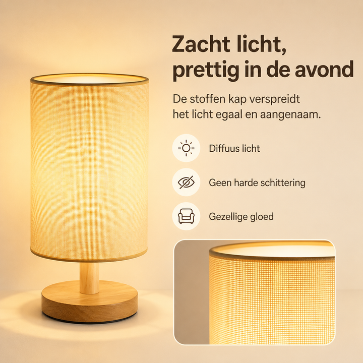 Moderne USB tafellamp met afstandsbediening, makkelijk te dimmen voor gezellige verlichting.