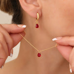 Oorbellen + Halsketting Set