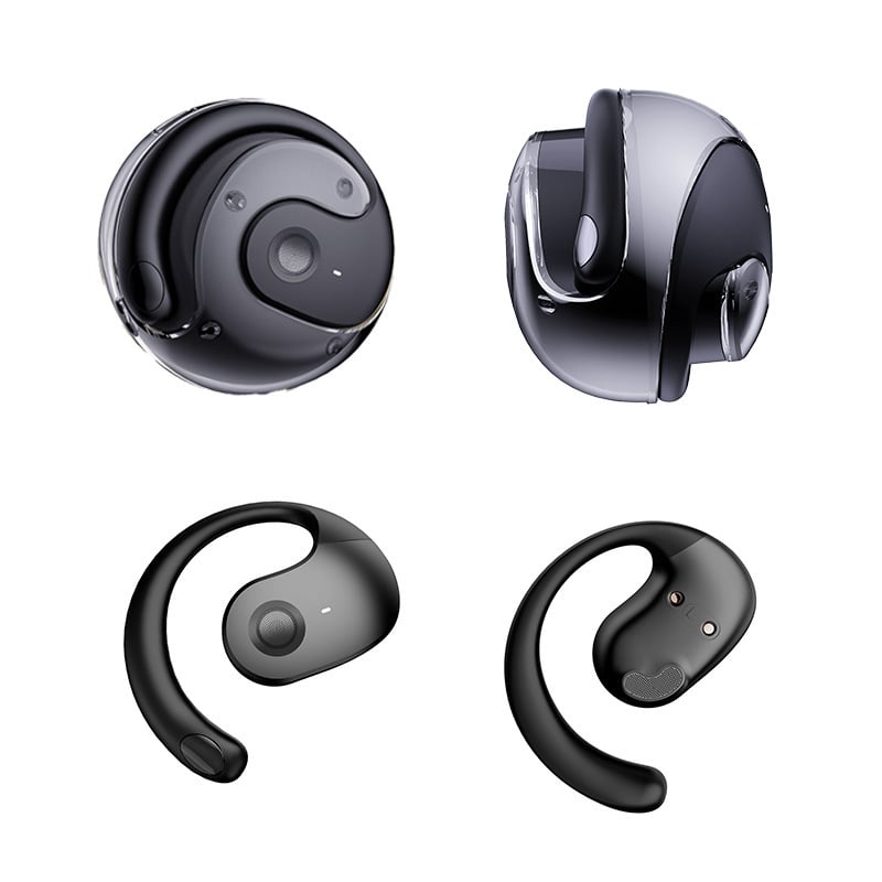 SANDSBERGORIGINALS draadloze Bluetooth hoofdtelefoon met open ontwerp, comfortabel voor muziek en sport.