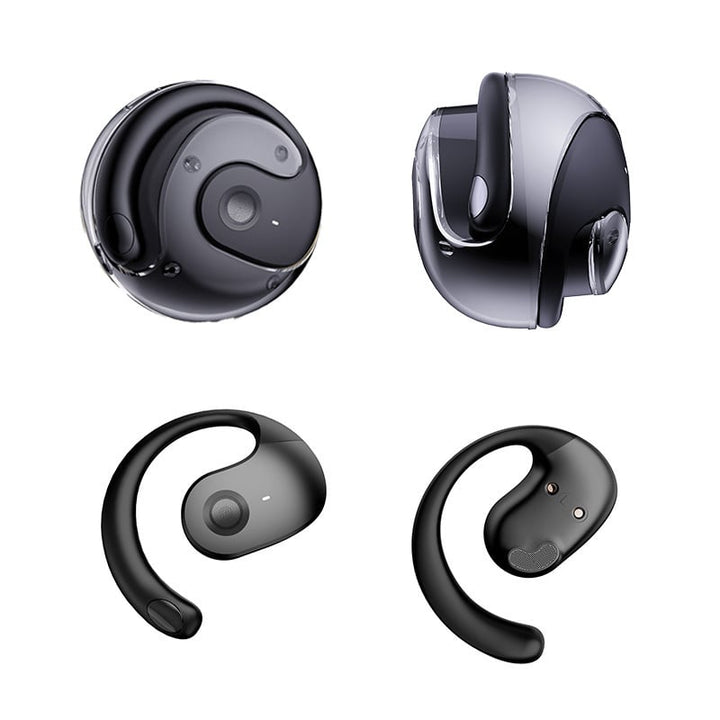 SANDSBERGORIGINALS draadloze Bluetooth hoofdtelefoon met open ontwerp, comfortabel voor muziek en sport.