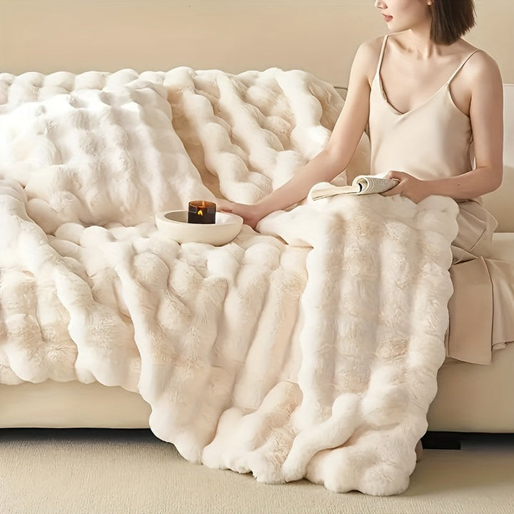 Hypoallergene polyester fleece deken, heerlijk zacht en warm voor alle seizoenen.