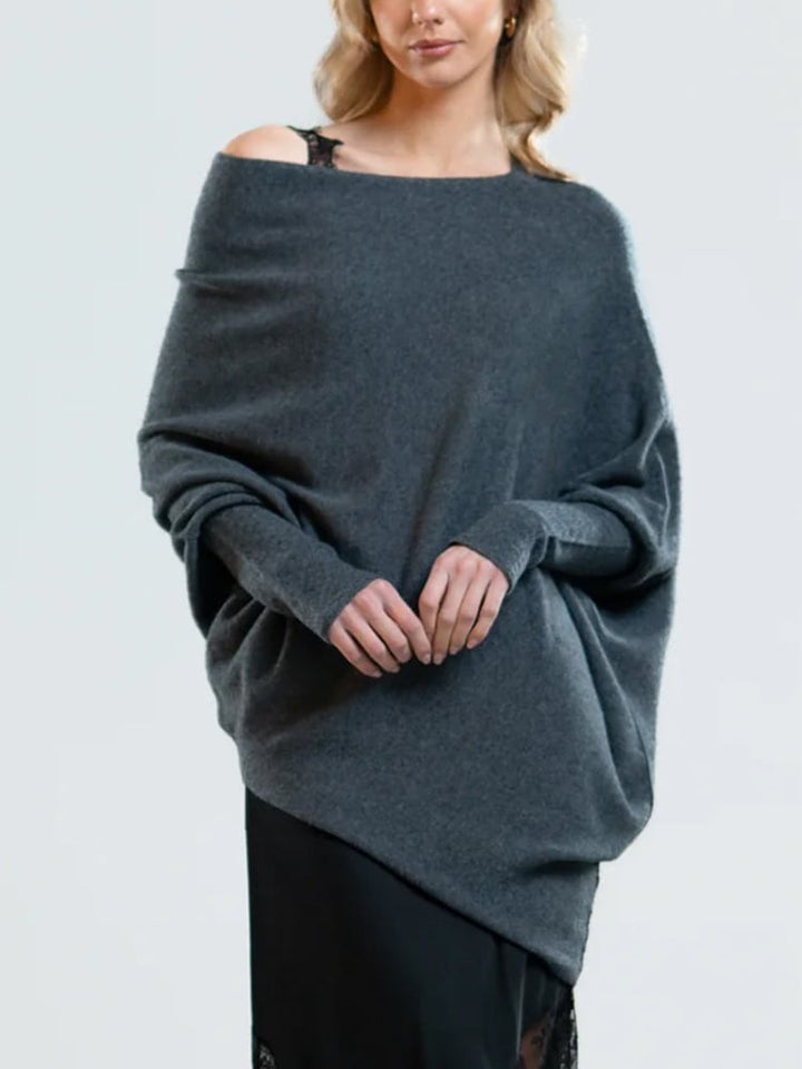 Casual chic off shoulder trui, comfortabel gebreid en veelzijdig voor dames.