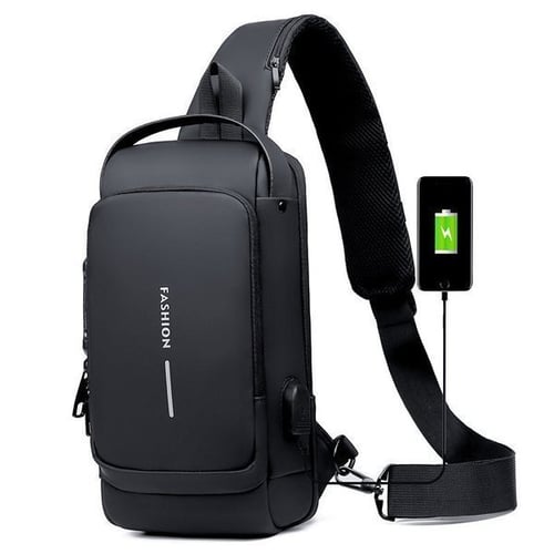 De ultieme heren anti-diefstal tas met USB oplaadpoort, stijlvol en functioneel voor elke man.