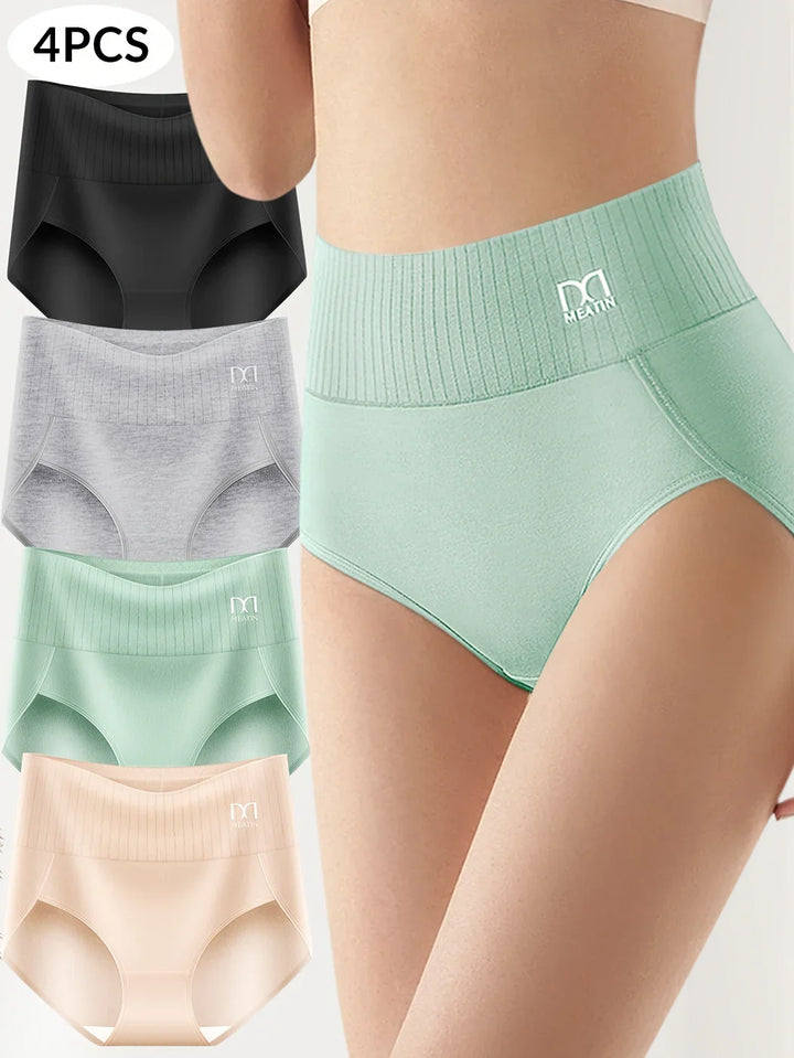 Naadloze high-waisted onderbroek voor dames, ademend en zacht, perfect voor plusmaten.