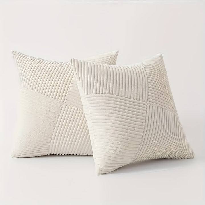 Zachte corduroy kussenhoezen in Bohemian stijl, perfect voor comfortabele decoratie van je sofa.