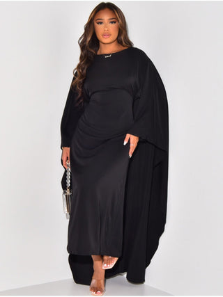 Prachtige satijnen jurk Marlene uit de nieuwe collectie. Deze damesjurk is ideaal voor bruiloften en gala's. Chic en comfortabel.