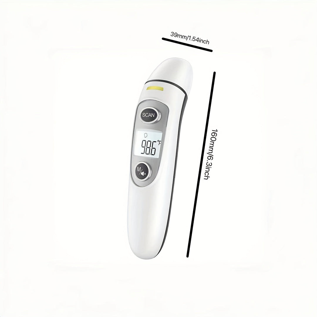 Nauwkeurige infrarood thermometer: 2-in-1 digitale meting via voorhoofd of oor voor snelle koortsdetectie.