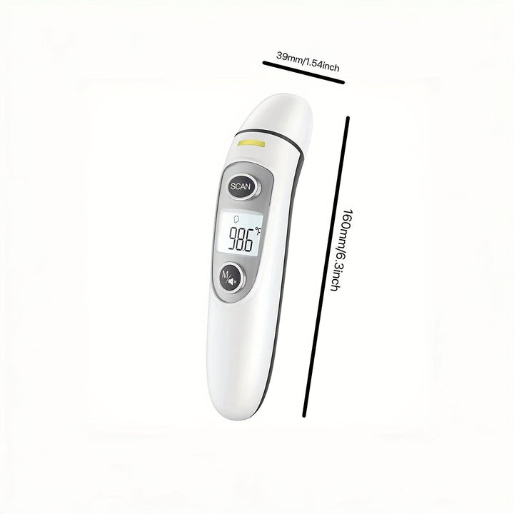 Nauwkeurige infrarood thermometer: 2-in-1 digitale meting via voorhoofd of oor voor snelle koortsdetectie.