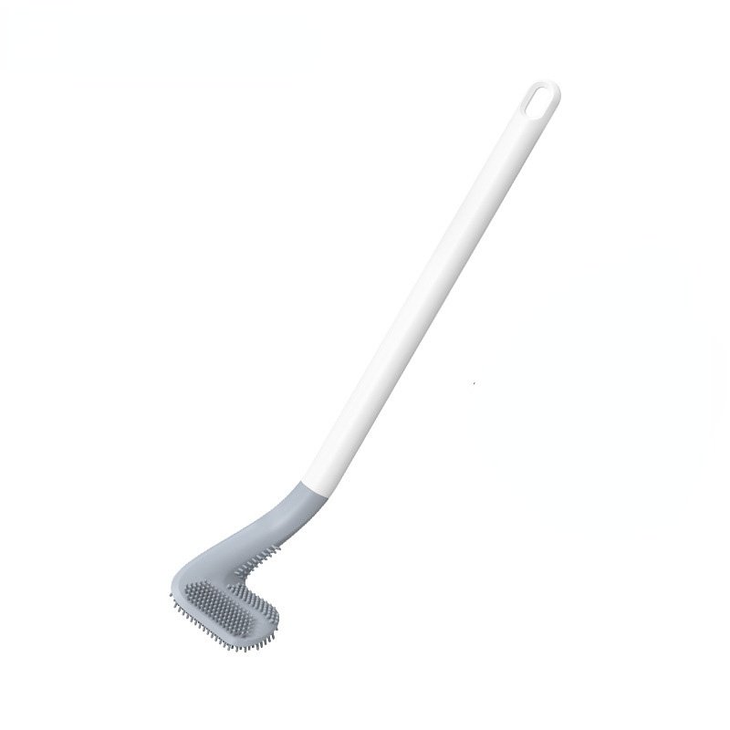 Efficiënte siliconen toiletborstel voor grondige reiniging en hygiënische badkamer.