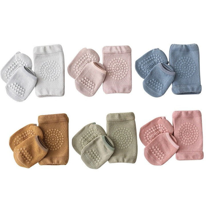 Baby kniebeschermers met anti-slip, ideaal voor veilig kruipen en beschermen van knieën.
