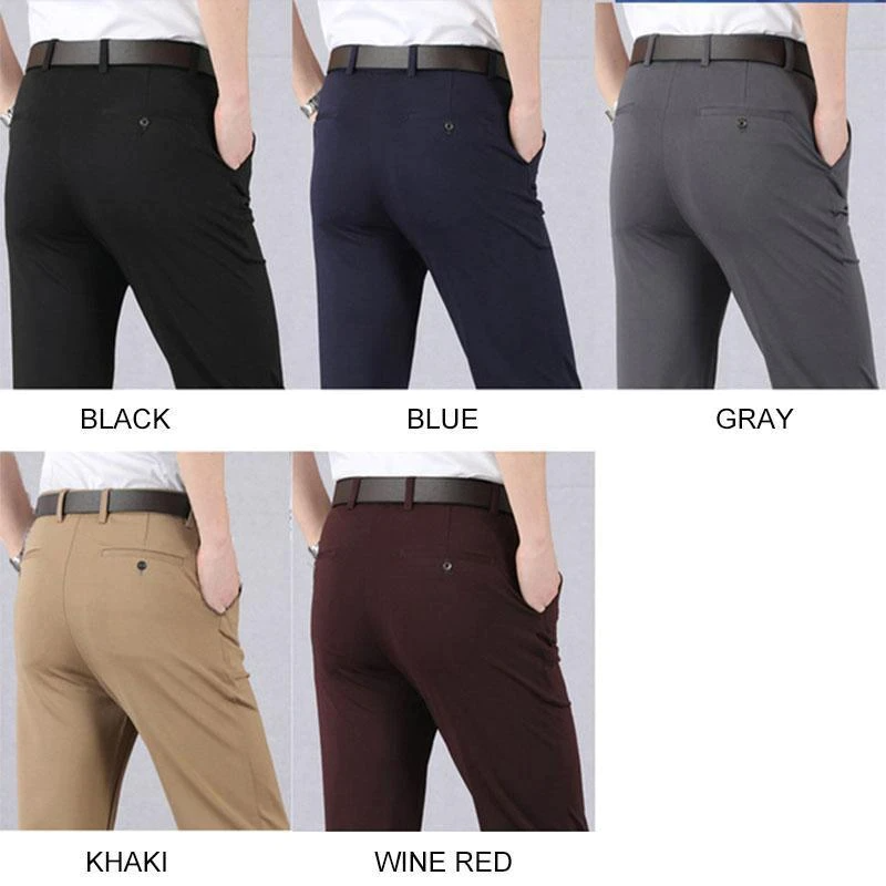 Bordeauxrode heren stretch pantalon Jones. Slim-fit comfortabele broek voor een moderne en stijlvolle uitstraling.