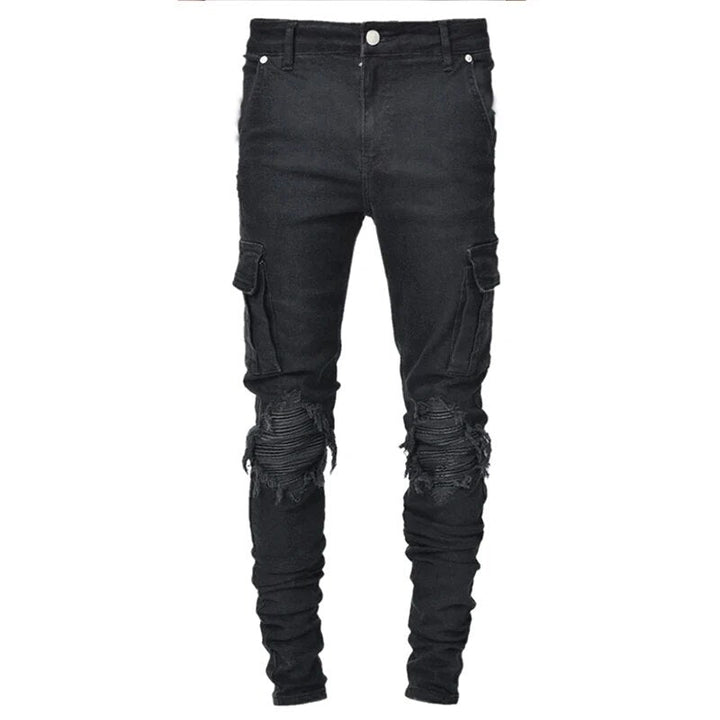 Stijlvolle heren cargo jeans, perfect voor een casual en toch trendy outfit, middelhoge taille.