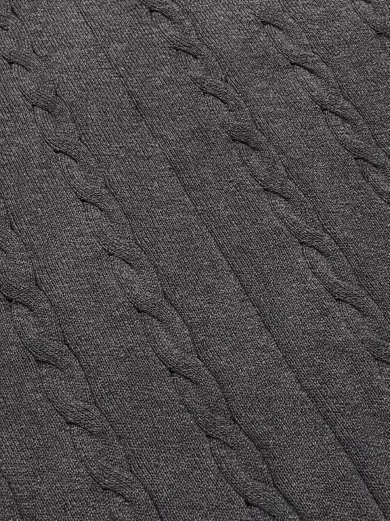 Warm mouwloos heren pullover vest met V-hals, opvallend kabelpatroon, perfect voor lagenlook.