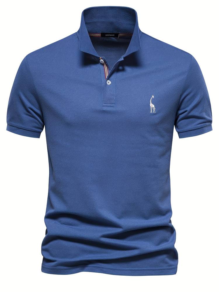 Comfortabel herenpolo met ademende stof, perfect voor een casual, stijlvolle look op warme dagen.