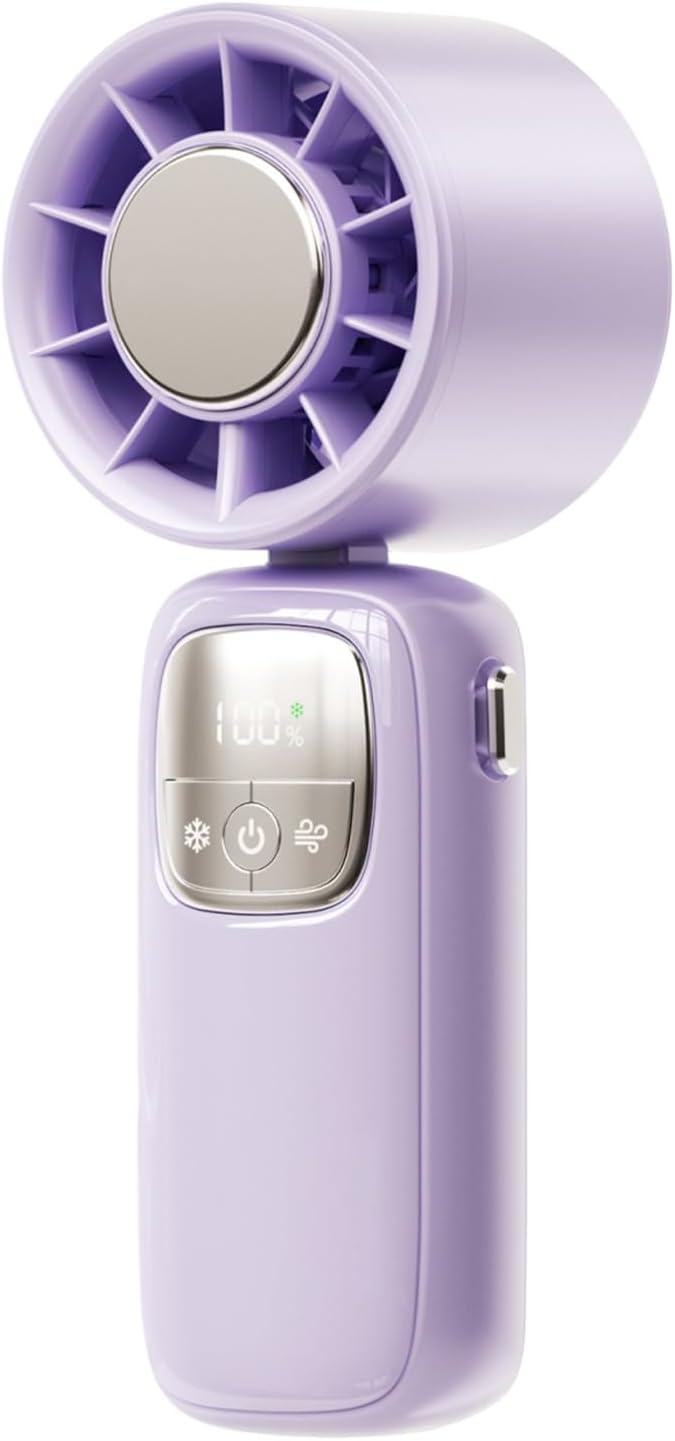 Zomerse gadget: opvouwbare handventilator met helder LED-scherm en 100 instellingen.