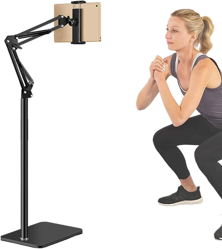 Movira verstelbare 360° vloerstandaard voor telefoon en tablet. Universeel, ergonomisch en handsfree.