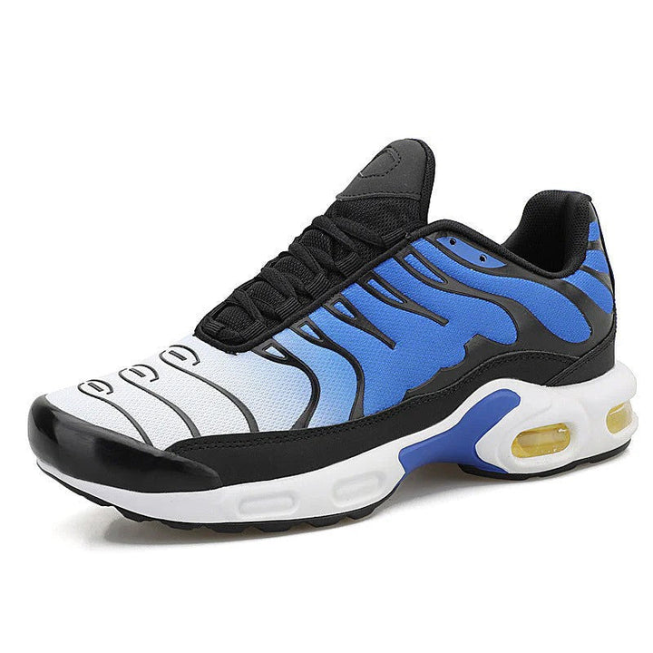 Heren Air Cushion hardloopschoenen met optimale demping, ademend bovenwerk en lichtgewicht design voor comfort.