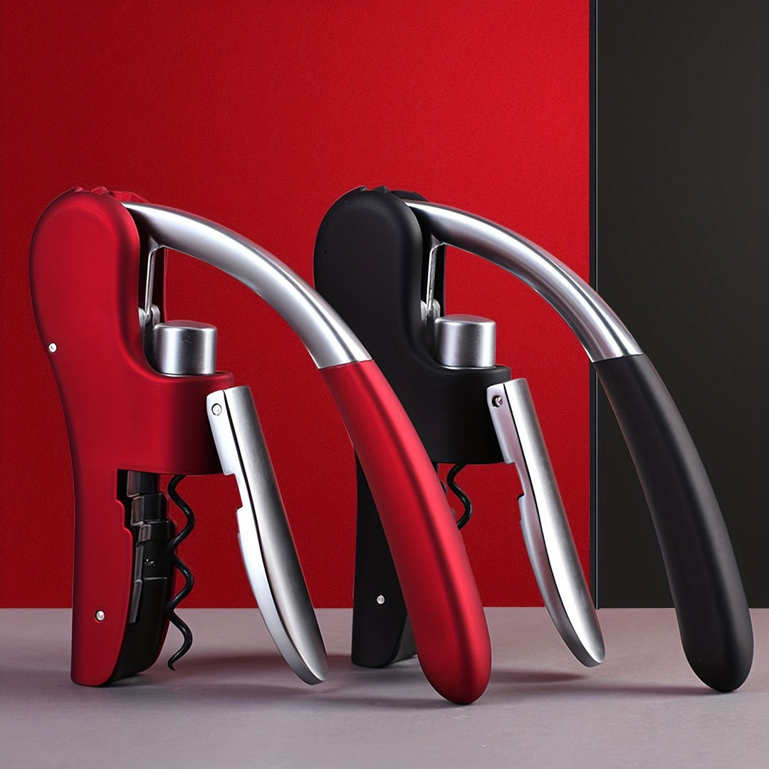 Ergonomische kurkentrekker voor moeiteloos wijnflessen openen; ideaal voor thuis en horeca.
