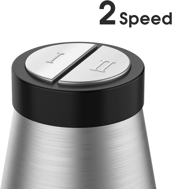 Moderne foodprocessor, de ChopPro met glazen blender kan, klaar voor gezonde smoothies.