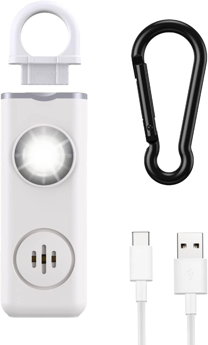 Zwart, discreet veiligheidsalarm sleutelhanger, stijlvolle persoonlijke bescherming.