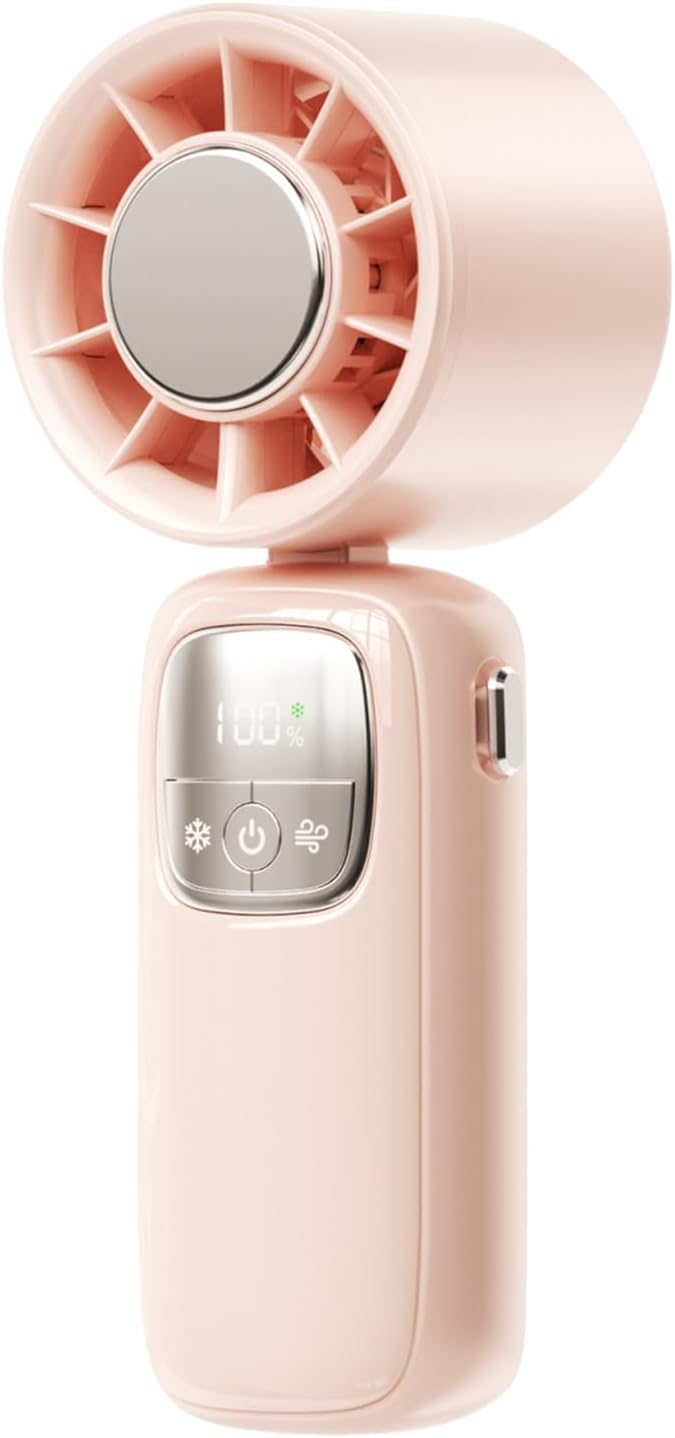 Draagbare handventilator met LED-scherm, opvouwbaar en 100 snelheden. Ideaal voor de zomer.