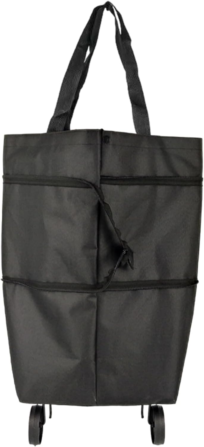 Herbruikbare tas op wielen, opvouwbaar, ideaal voor winkelen en boodschappen (1+1 FREE).