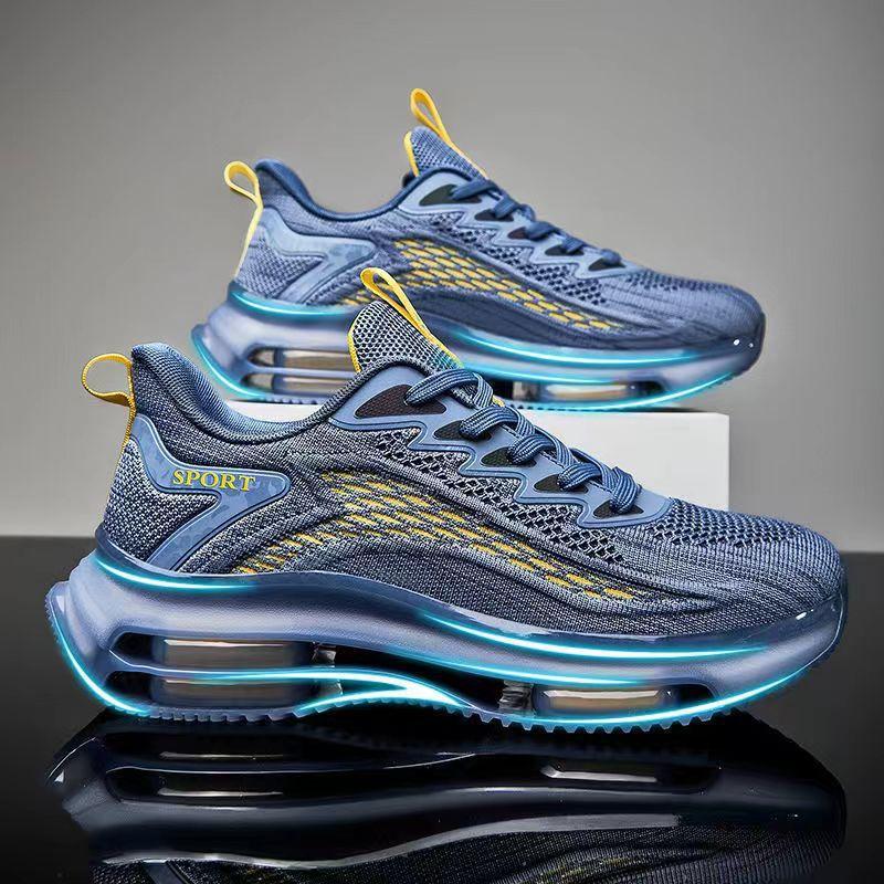 Comfortabele heren sneakers met luchtkussenzool voor optimale demping en steun. Geschikt als dagelijkse of wandelschoenen.
