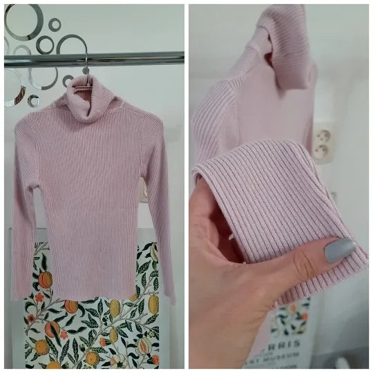 Dames coltrui: lange mouwen, gebreid. Effen en comfortabel voor herfstmode.