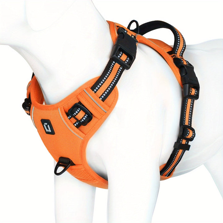 Verstelbaar trainingsharnas voor honden, voorkomt trekken en biedt maximaal comfort voor je huisdier.