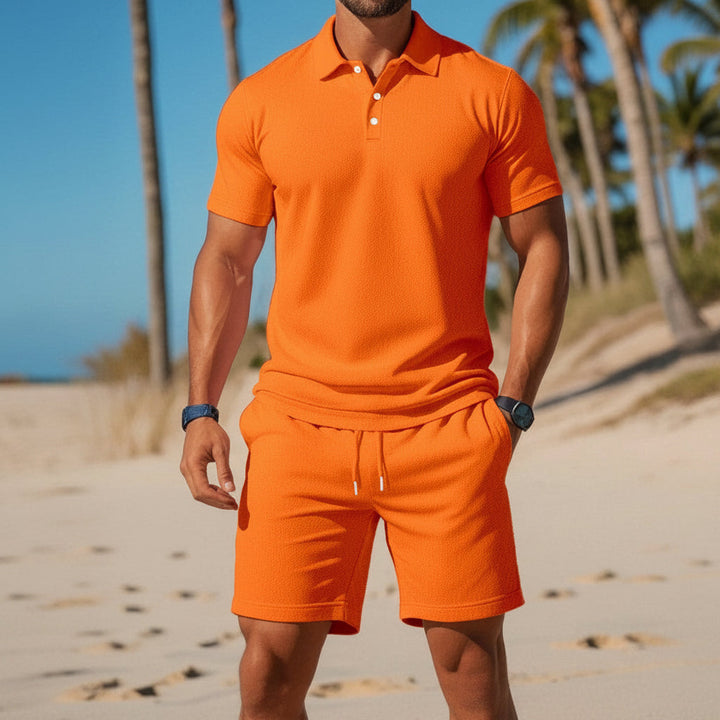Trekkoord shorts voor heren, comfortabele zomerkleding. Losse pasvorm, elastische taille en praktische zakken.