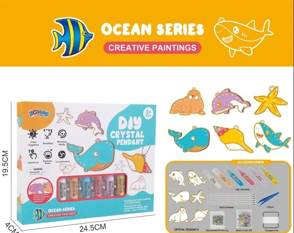 Coole dinosaurus kristallen DIY knutselset voor kinderen. Een educatief en creatief speelgoed cadeau.