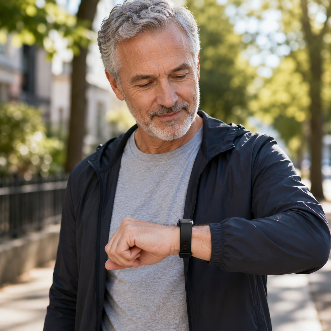 Slimme armband met zuurstofmeter (SpO2) en bloeddrukmeter. Unisex fitness tracker voor complete gezondheidsanalyse.