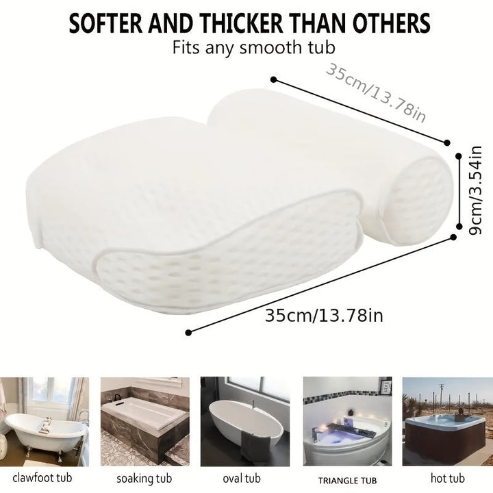 Verhoog je badervaring met dit comfortabele badkussen; luxe, ontspanning en stevige rug- en neksteun.