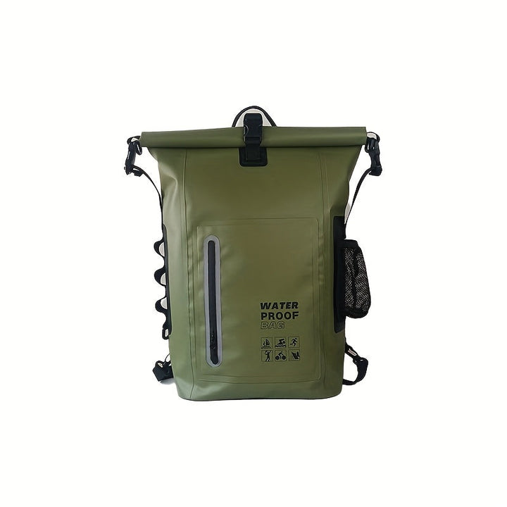 Outdoor 25L roll-top rugzak, waterdicht, dagrugzak, strandtas, ideaal voor avontuur en sport.