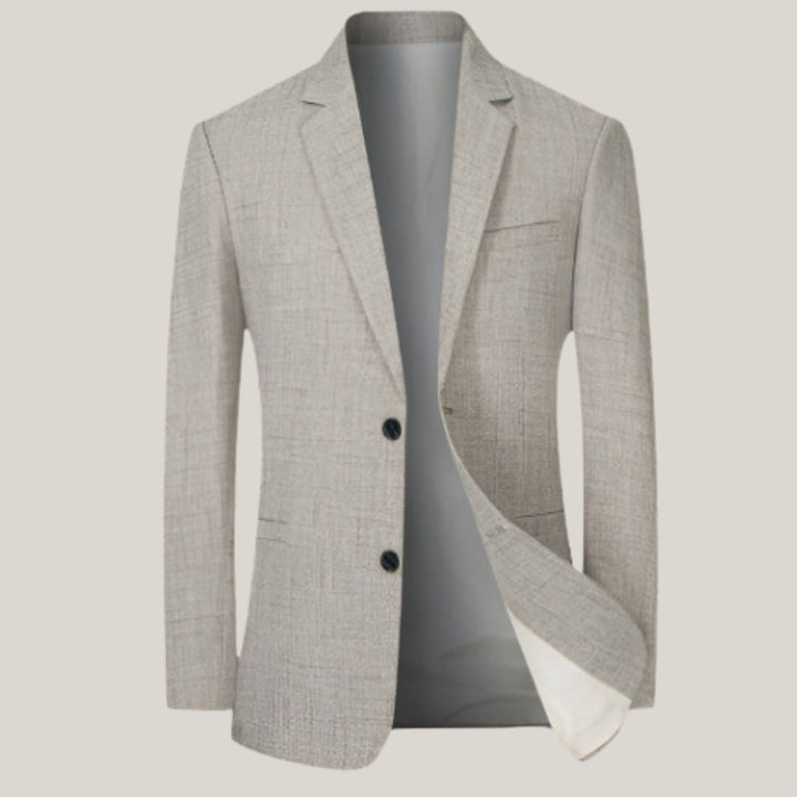 Khaki slim-fit heren blazer. Nieuwe collectie Italiaanse stijl, uitstekende zakelijke bovenkleding.