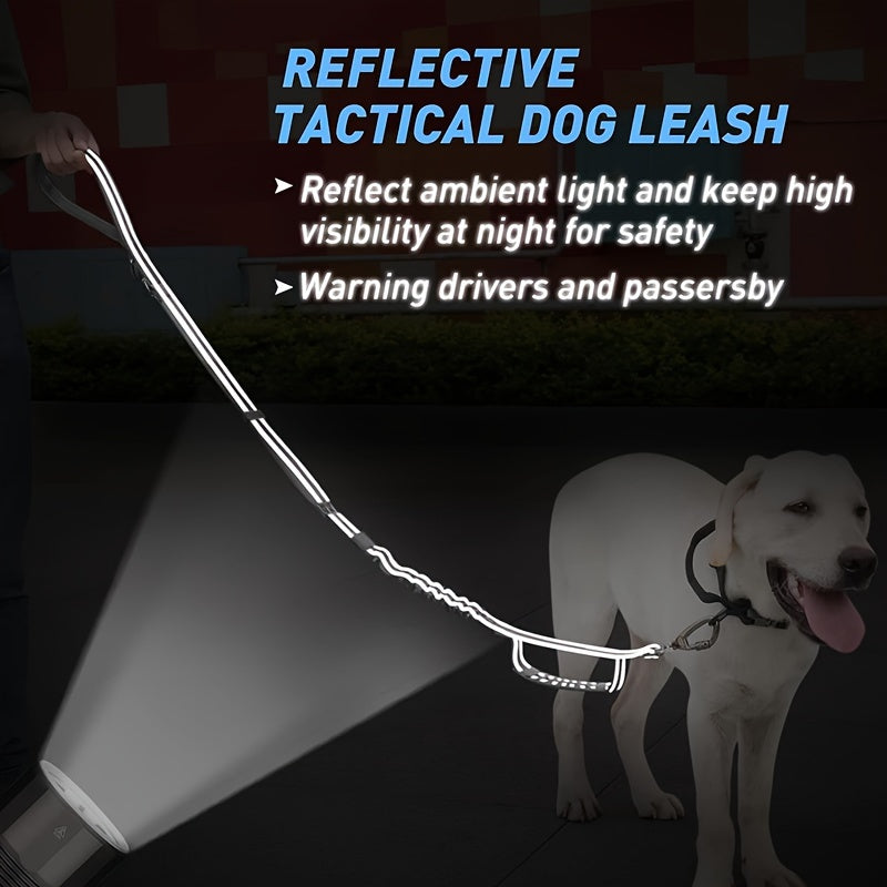 Comfortabele en verstelbare hondenriem met reflectie voor grote honden, voorkomt schokken effectief.
