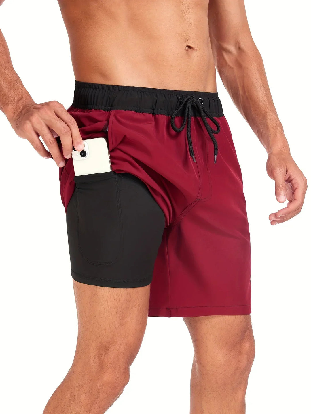 Dynamische heren zwembroek met ademend comfort. Sneldrogend materiaal, perfect als sportieve strandkleding.