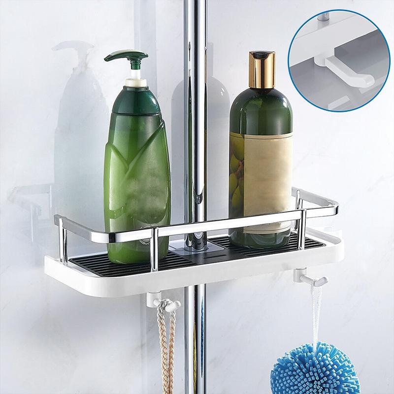 Modern douche opbergrek voor shampoo en zeep, houdt je badkamer netjes en stijlvol georganiseerd.